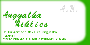 angyalka miklics business card
